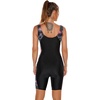 image:imageIDOPIP Womens One Piece Boyleg Swimsuit Athletic Modest Bathing Suit Summer Beachwear Swimming Suit Floral Surfing Rash GuardFireworks Print