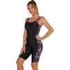 image:imageIDOPIP Womens One Piece Boyleg Swimsuit Athletic Modest Bathing Suit Summer Beachwear Swimming Suit Floral Surfing Rash GuardFireworks Print