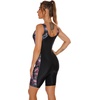 image:imageIDOPIP Womens One Piece Boyleg Swimsuit Athletic Modest Bathing Suit Summer Beachwear Swimming Suit Floral Surfing Rash GuardFireworks Print
