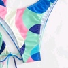 image:imageIDOPIP Womens One Piece Swimsuit Cover up with Bikini Set 3 Piece Swimsuits Printed Halter Bikini Bathing Suit BeachwearRoyal Blue 3pcs