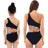 image:imageMommy and Me Swimsuits Family Swimsuits Matching Set Girls Womens One Piece Swimsuits Cover up Swimwear Bathing SuitsBlack Rainbow  One Shoulder