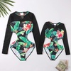 image:imageMommy and Me Swimsuits Family Swimsuits Matching Set Girls Womens One Piece Swimsuits Cover up Swimwear Bathing SuitsGreen Leaves