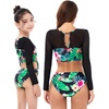 image:imageMommy and Me Swimsuits Family Swimsuits Matching Set Girls Womens One Piece Swimsuits Cover up Swimwear Bathing SuitsGreen Leaves