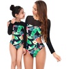 image:imageMommy and Me Swimsuits Family Swimsuits Matching Set Girls Womens One Piece Swimsuits Cover up Swimwear Bathing SuitsGreen Leaves