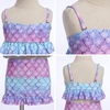 image:imageMommy and Me Swimsuits Family Swimsuits Matching Set Girls Womens One Piece Swimsuits Cover up Swimwear Bathing SuitsPurple Mermaid