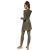 image:imageMuslim Swimsuits for Women Modest Islamic Swimwear Burkini Full Cover Rash Guard Top Pants Set Two Piece Bathing SuitsArmy Green  Split