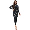 image:imageMuslim Swimsuits for Women Modest Islamic Swimwear Burkini Full Cover Rash Guard Top Pants Set Two Piece Bathing SuitsBlack  Full Print