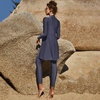 image:imageMuslim Swimsuits for Women Modest Islamic Swimwear Burkini Full Cover Rash Guard Top Pants Set Two Piece Bathing SuitsDark Blue