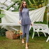 image:imageMuslim Swimsuits for Women Modest Islamic Swimwear Burkini Full Cover Swimming Top Dress Pants Two Piece Bathing SuitsGray