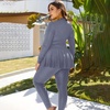 image:imageMuslim Swimsuits for Women Modest Islamic Swimwear Burkini Full Cover Swimming Top Dress Pants Two Piece Bathing SuitsGray