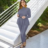 image:imageMuslim Swimsuits for Women Modest Islamic Swimwear Burkini Full Cover Swimming Top Dress Pants Two Piece Bathing SuitsGray