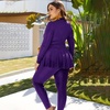 image:imageMuslim Swimsuits for Women Modest Islamic Swimwear Burkini Full Cover Swimming Top Dress Pants Two Piece Bathing SuitsPurple