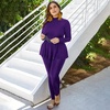 image:imageMuslim Swimsuits for Women Modest Islamic Swimwear Burkini Full Cover Swimming Top Dress Pants Two Piece Bathing SuitsPurple