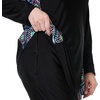 image:imagePlus Size Muslim Swimsuits for Women Modest Islamic Swimwear Burkini Full Cover Hijab Top Pants 3PCS Fat Bathing SuitsBlack Floral