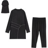 image:imagePlus Size Muslim Swimsuits for Women Modest Islamic Swimwear Burkini Full Cover Hijab Top Pants 3PCS Fat Bathing SuitsBlack Print