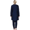 image:imagePlus Size Muslim Swimsuits for Women Modest Islamic Swimwear Burkini Full Cover Hijab Top Pants 3PCS Fat Bathing SuitsNavy Blue Print