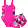 image:imageIDOPIP Girls One Piece Swimsuit with Shorts 2 Piece Bathing Suit Kids Tankini Swimwear Modest Swimsuits for Teen Girls 714YHot Pink