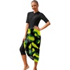 image:imageIDOPIP Muslim Burkini Swimsuit for Womens One Piece Swimsuit with Beach Skirt Cover up Sarong 2PCS Islamic Bathing Suit SetGreen