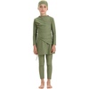 image:imageIDOPIP Muslim Swimsuits for Girls Modest Swimwear Burkini Full Cover Rash Guard Top Pants Set with Hijab Islamic Bathing SuitGreen