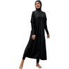 image:imageIDOPIP Muslim Swimsuits for Women with Hijab Islamic Burkini Swimwear Full Cover Long Sleeve Top Pants Dress Bathing SuitsBlack Long