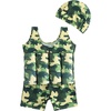image:imageIDOPIP Toddler Boys Dinosaur Floatation Swimsuit Baby Float Suit Swim Vest with Buoyancy Floaties One Piece Bathing Suit 25TGreen Camouflage