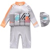 image:imageIDOPIP Toddler Kid Boy Floatation Swimsuit with Adjustable Buoyancy Baby Float Suit Swim Vest One Piece Swimsuit Bathing SuitGray Dinosaur