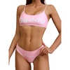 image:imageIDOPIP Women Sexy Lingerie Set Come Here Daddy Bra with Panty Set Anime Cosplay Underwear Sleepwear 2PCS Bikini Bathing SuitPink