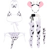 image:imageIDOPIP Women Sexy Milk Cow Maid Lingerie Set Anime Lolita Cosplay Mini Bikini Bra Underwear Nightwear Fancy Dress up Costume001 White Cow Bikini Set