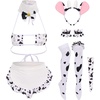 image:imageIDOPIP Women Sexy Milk Cow Maid Lingerie Set Anime Lolita Cosplay Mini Bikini Bra Underwear Nightwear Fancy Dress up Costume002 White Cow Maid Bikini Set