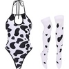 003 White Cow Bodysuit Set