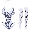 005 White Cow Bodysuit Set 2pcs