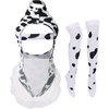 006 White Cow Maid Bodysuit Set 3pcs