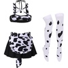 007 White Cow Maid Skirt Set