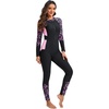 image:imageIDOPIP Womens Full Body Rash Guard One Piece Swimsuits Zip Front UPF50 Long Sleeve Modest Bathing Suit Surfing SwimwearPink
