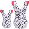 image:imageMommy and Me Swimsuits Family Swimsuits Matching Set Girls Womens One Piece Swimsuits Cover up Swimwear Bathing SuitsPink Leopard