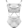 image:imageWomens 2PCS Metallic Shiny Teddy Bodysuit and Bandeau Tube Top Suspender Swimsuit Bikini Set Night Rave Dance CostumeSilver