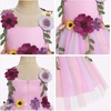image:imageIDOPIP Toddler Baby Embroidery Flower Girl Dress Tulle Pageant Wedding Gown  for Kids Wedding Bridesmaid Formal Party Prom Gown Little Princess First Communion Birthday Graduation Floral Tulle DressRainbow Pink