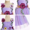 image:imageIDOPIP Toddler Baby Embroidery Flower Girl Dress Tulle Pageant Wedding Gown  for Kids Wedding Bridesmaid Formal Party Prom Gown Little Princess First Communion Birthday Graduation Floral Tulle DressRainbow Purple