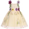 image:imageIDOPIP Toddler Baby Embroidery Flower Girl Dress Tulle Pageant Wedding Gown  for Kids Wedding Bridesmaid Formal Party Prom Gown Little Princess First Communion Birthday Graduation Floral Tulle DressApricot