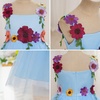 image:imageIDOPIP Toddler Baby Embroidery Flower Girl Dress Tulle Pageant Wedding Gown  for Kids Wedding Bridesmaid Formal Party Prom Gown Little Princess First Communion Birthday Graduation Floral Tulle DressBlue