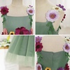 image:imageIDOPIP Toddler Baby Embroidery Flower Girl Dress Tulle Pageant Wedding Gown  for Kids Wedding Bridesmaid Formal Party Prom Gown Little Princess First Communion Birthday Graduation Floral Tulle DressSage Green