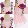 image:imageIDOPIP Toddler Baby Embroidery Flower Girl Dress Tulle Pageant Wedding Gown  for Kids Wedding Bridesmaid Formal Party Prom Gown Little Princess First Communion Birthday Graduation Floral Tulle DressPink