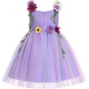 image:imageIDOPIP Toddler Baby Embroidery Flower Girl Dress Tulle Pageant Wedding Gown  for Kids Wedding Bridesmaid Formal Party Prom Gown Little Princess First Communion Birthday Graduation Floral Tulle DressRainbow Purple