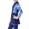image:imageMuslim Swimsuits for Girls Kids Butterfly Islamic Swimwear Burkini Full Cover Hijab Top Pants Swim Costume Bathing SuitBlue Floral  Long