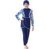 image:imageMuslim Swimsuits for Girls Kids Butterfly Islamic Swimwear Burkini Full Cover Hijab Top Pants Swim Costume Bathing SuitBlue Floral  Long
