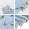 image:imageIDOPIP Embroidery Flower Girl Lace Dress for Kids Straps Floral Tulle GownBlue