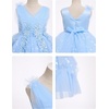 image:imageIDOPIP Toddler Girls Butterfly Birthday Dress Tulle Flower Girl Dress 16TBlue