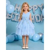 image:imageIDOPIP Toddler Girls Butterfly Birthday Dress Tulle Flower Girl Dress 16TBlue