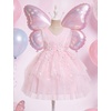 image:imageIDOPIP Toddler Girls Butterfly Birthday Dress Tulle Flower Girl Dress 16TPink