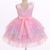 image:imageIDOPIP Toddler Girls Butterfly Birthday Dress Tulle Flower Girl Dress 16TRainbow Pink